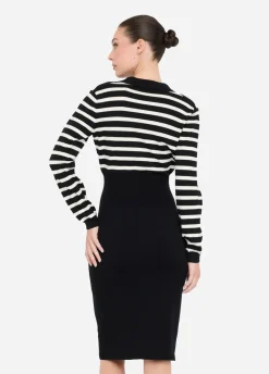 Abito a righe in maglia