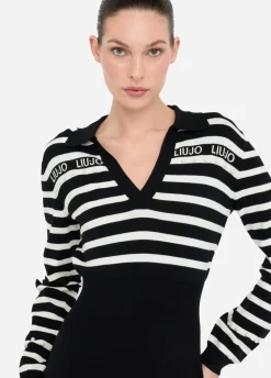 Abito a righe in maglia
