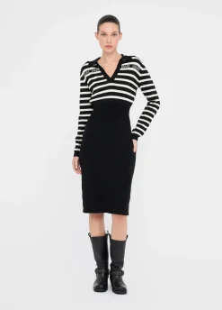 Abito a righe in maglia