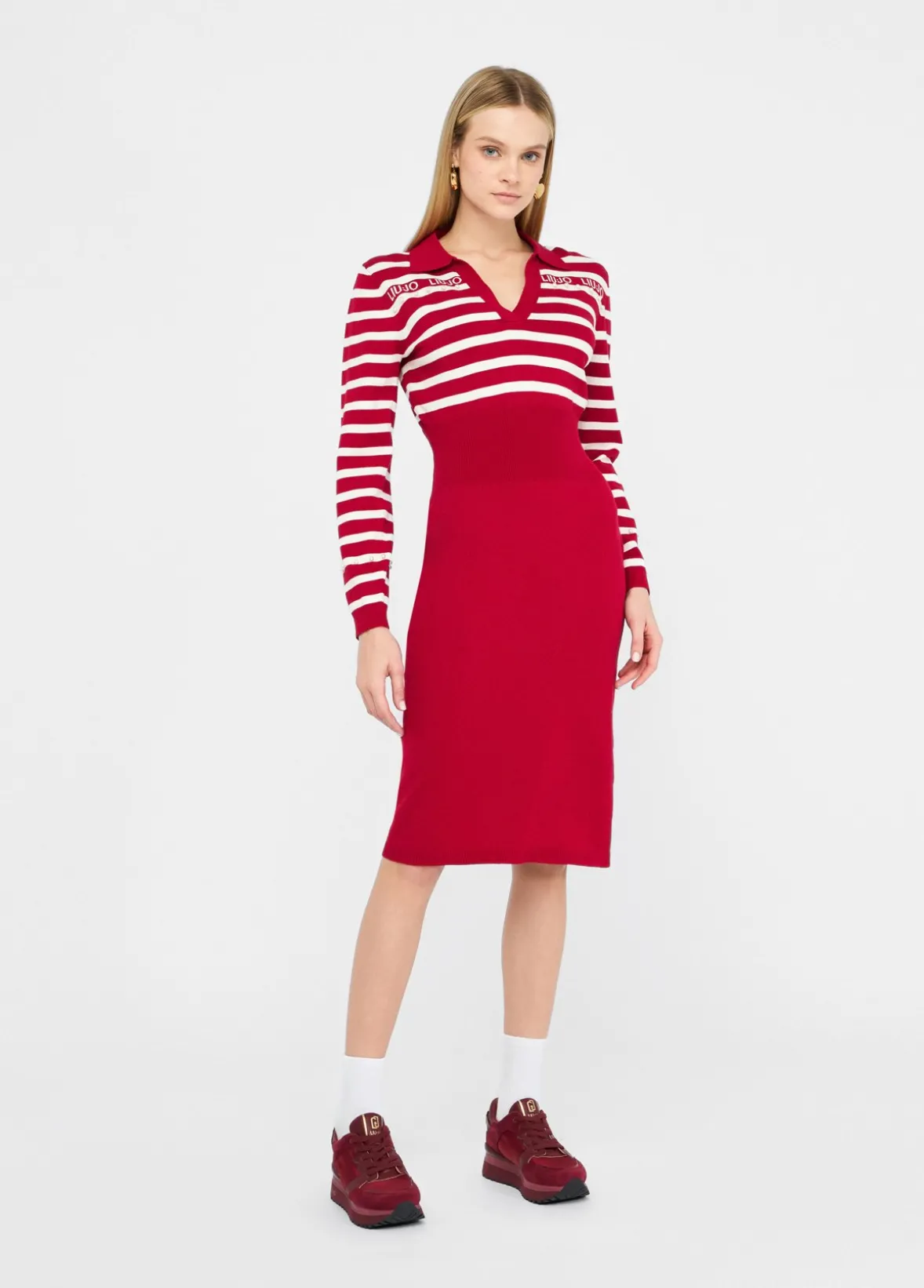 Abito a righe in maglia