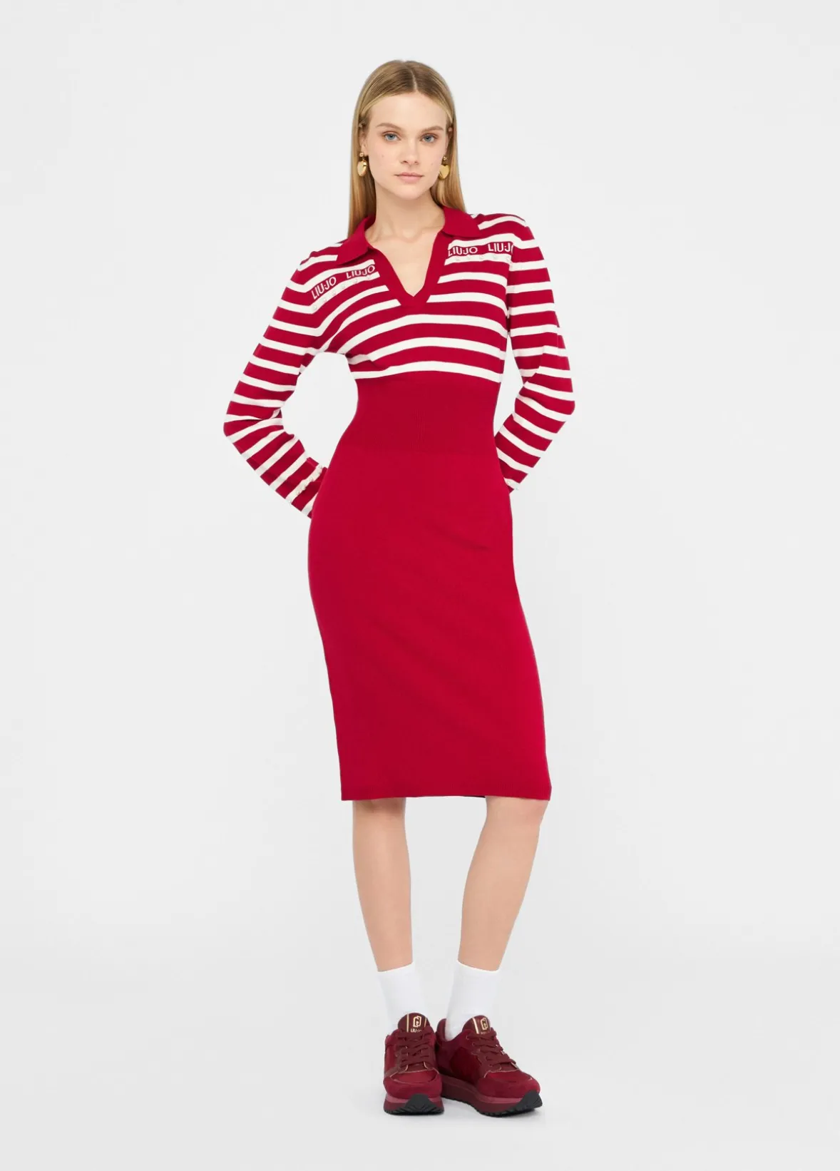 Abito a righe in maglia