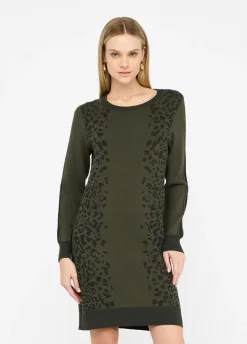 Abito animalier in maglia