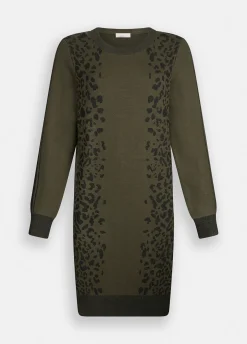 Abito animalier in maglia