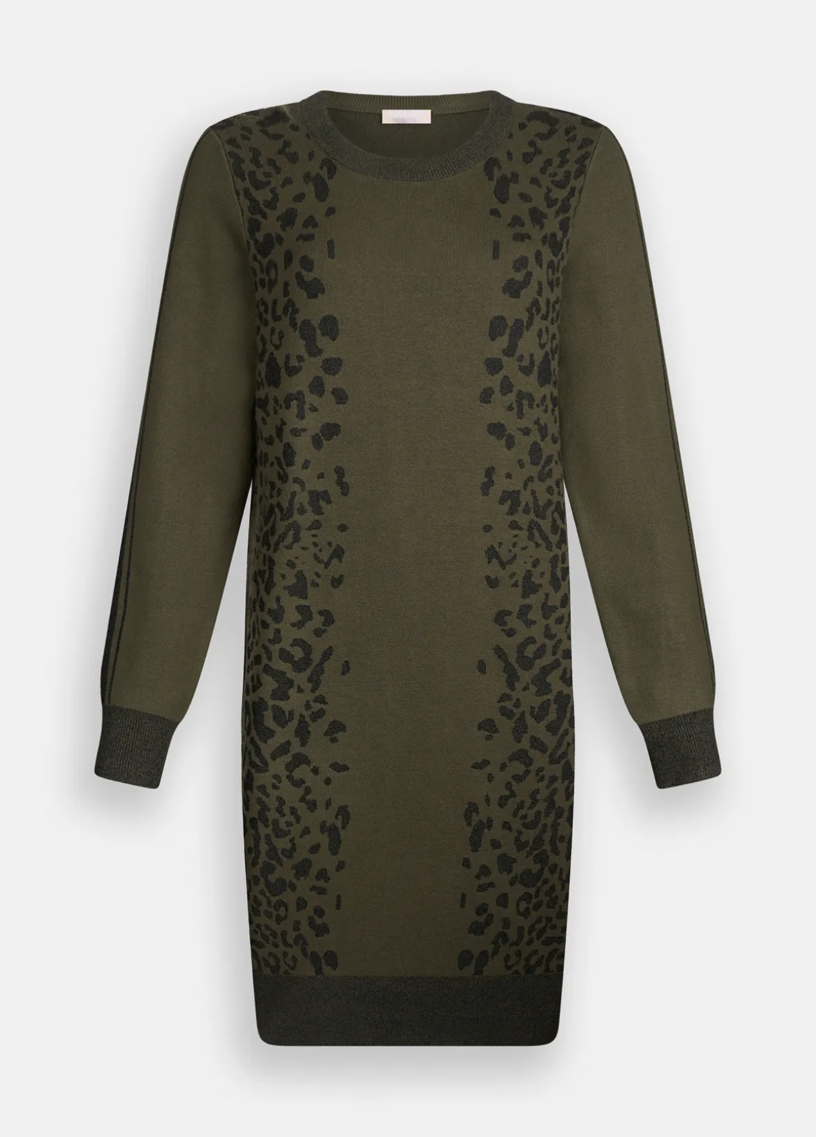 Abito animalier in maglia
