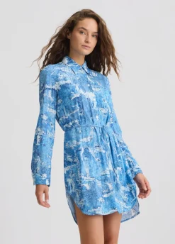 Abito chemisier effetto denim