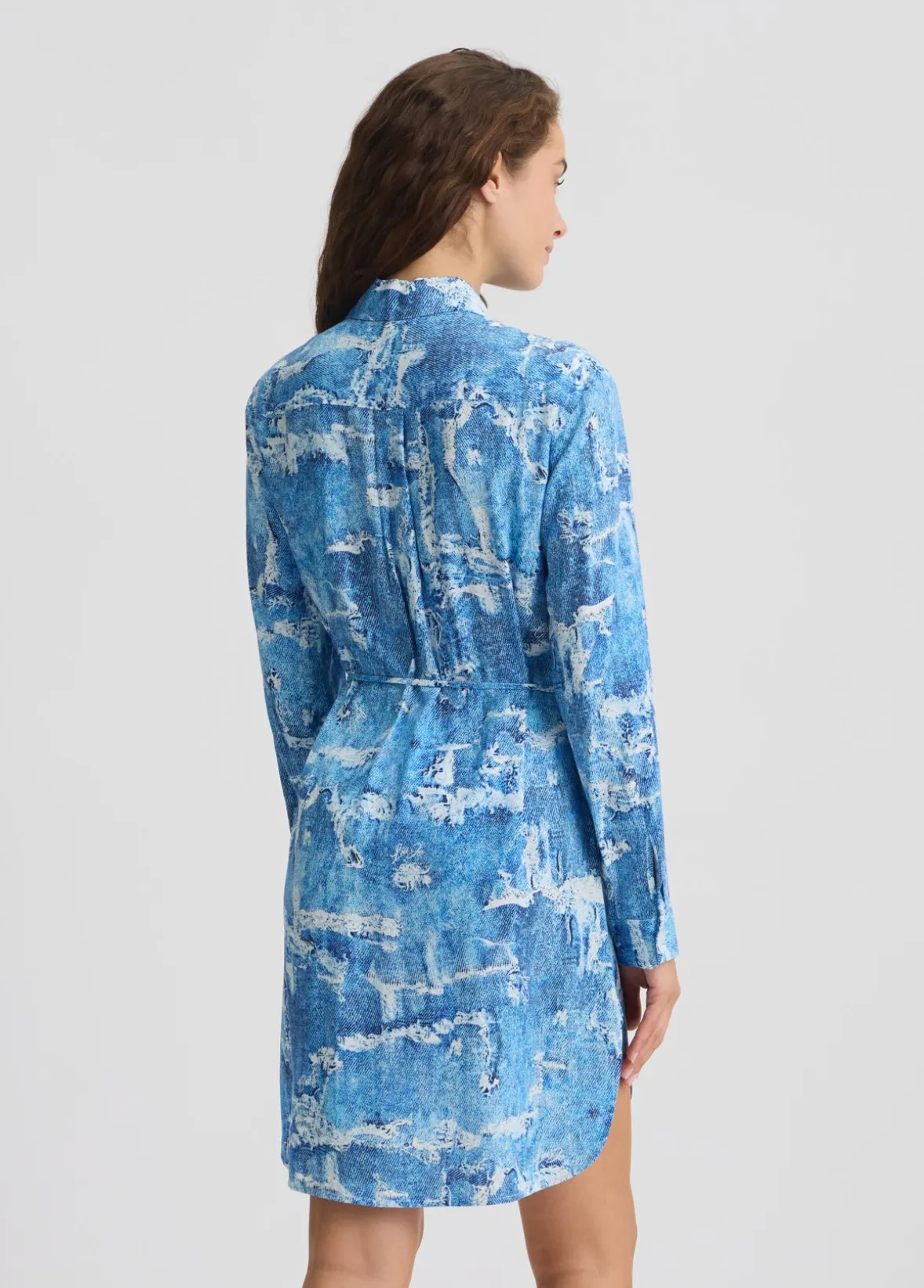 Abito chemisier effetto denim