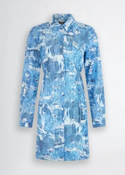 Abito chemisier effetto denim