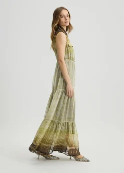 Abito chemisier in chiffon stampato