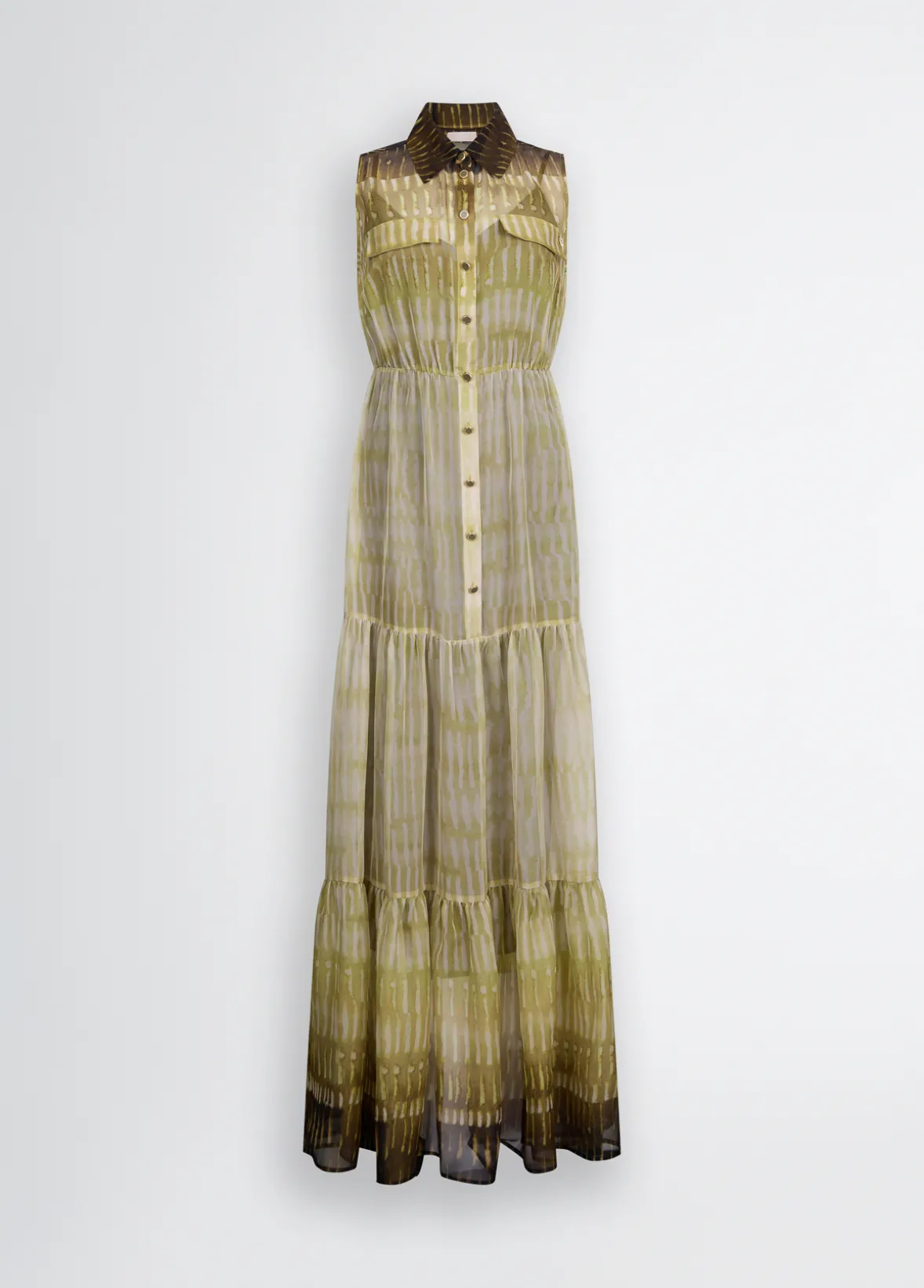 Abito chemisier in chiffon stampato