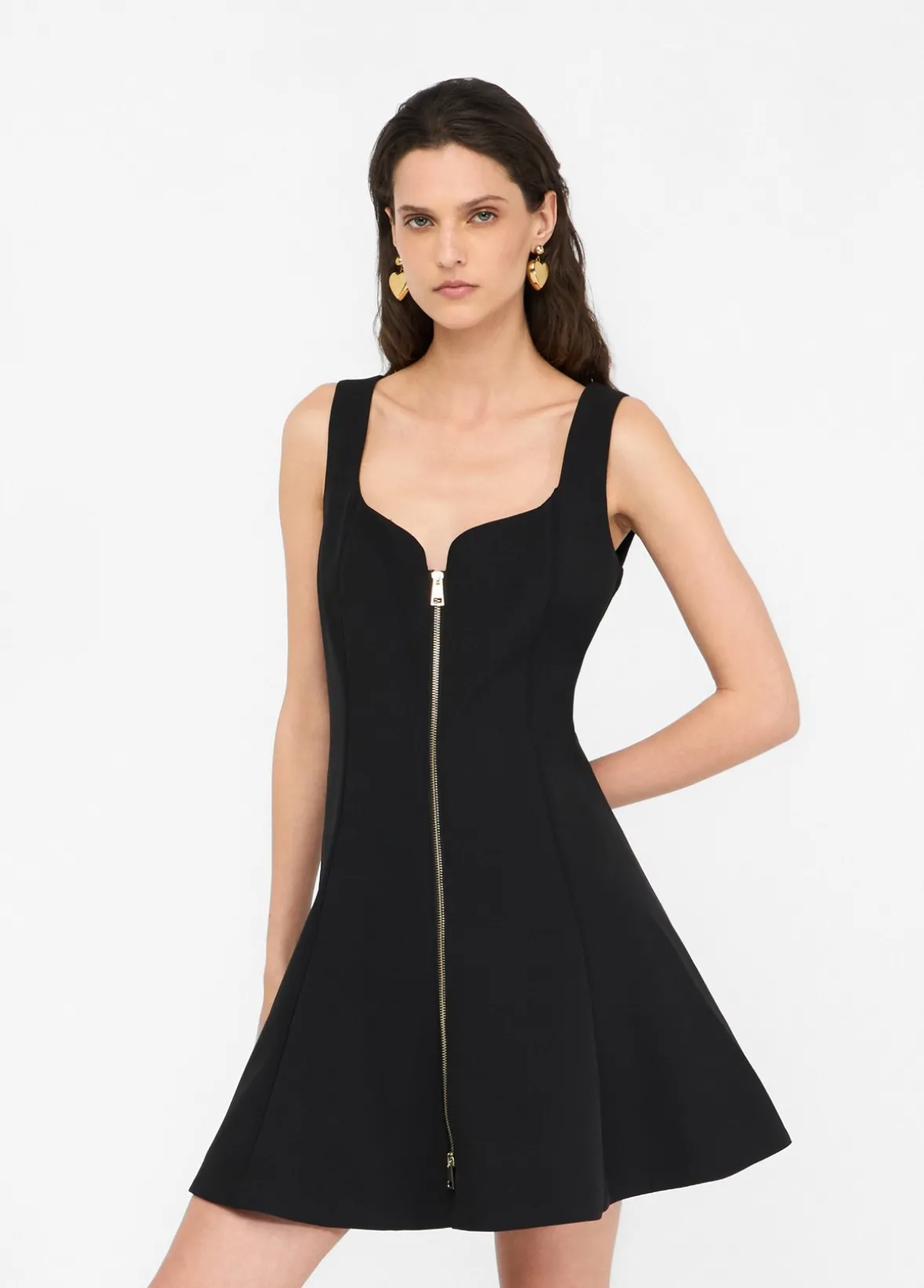 Abito corto con zip