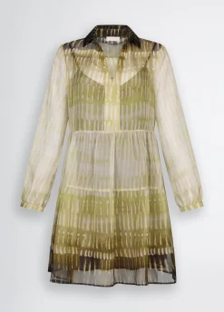 Abito corto in chiffon stampato