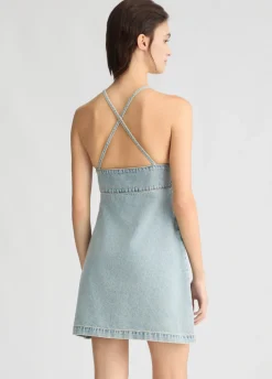 Abito corto in denim