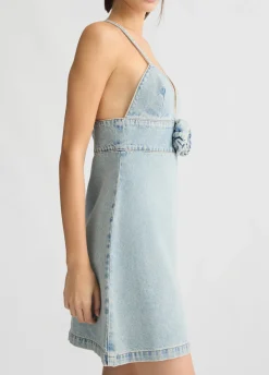 Abito corto in denim