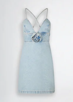 Abito corto in denim