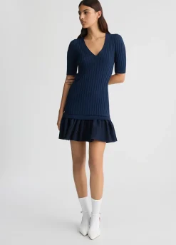 Abito corto in maglia