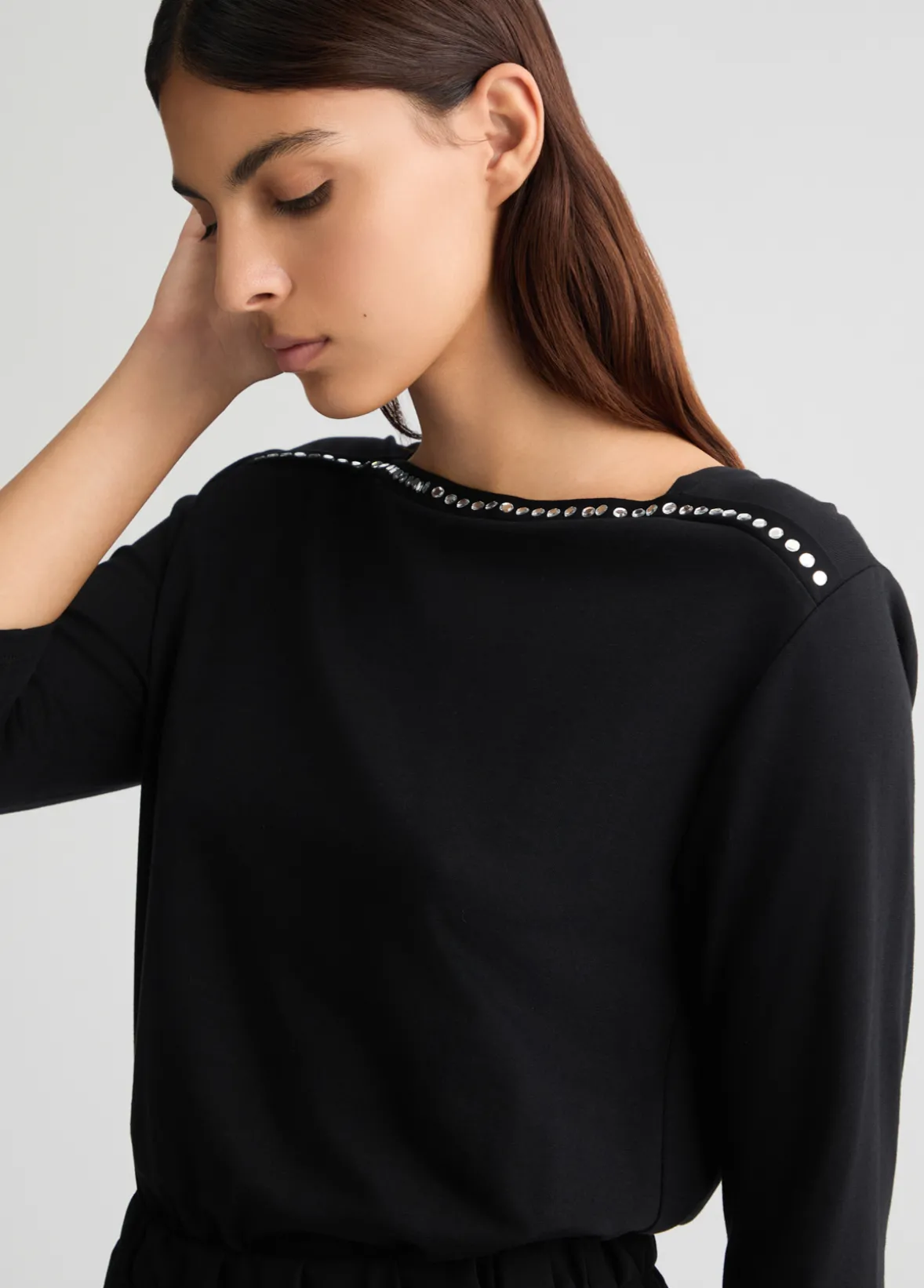 Abito in jersey e georgette