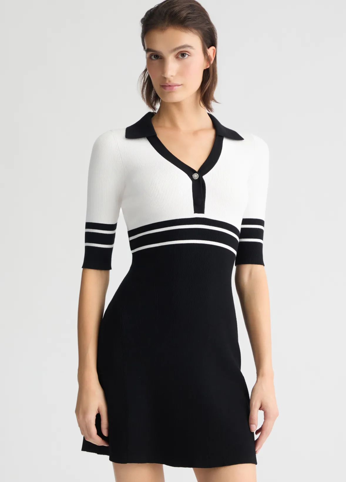 Abito in maglia a righe