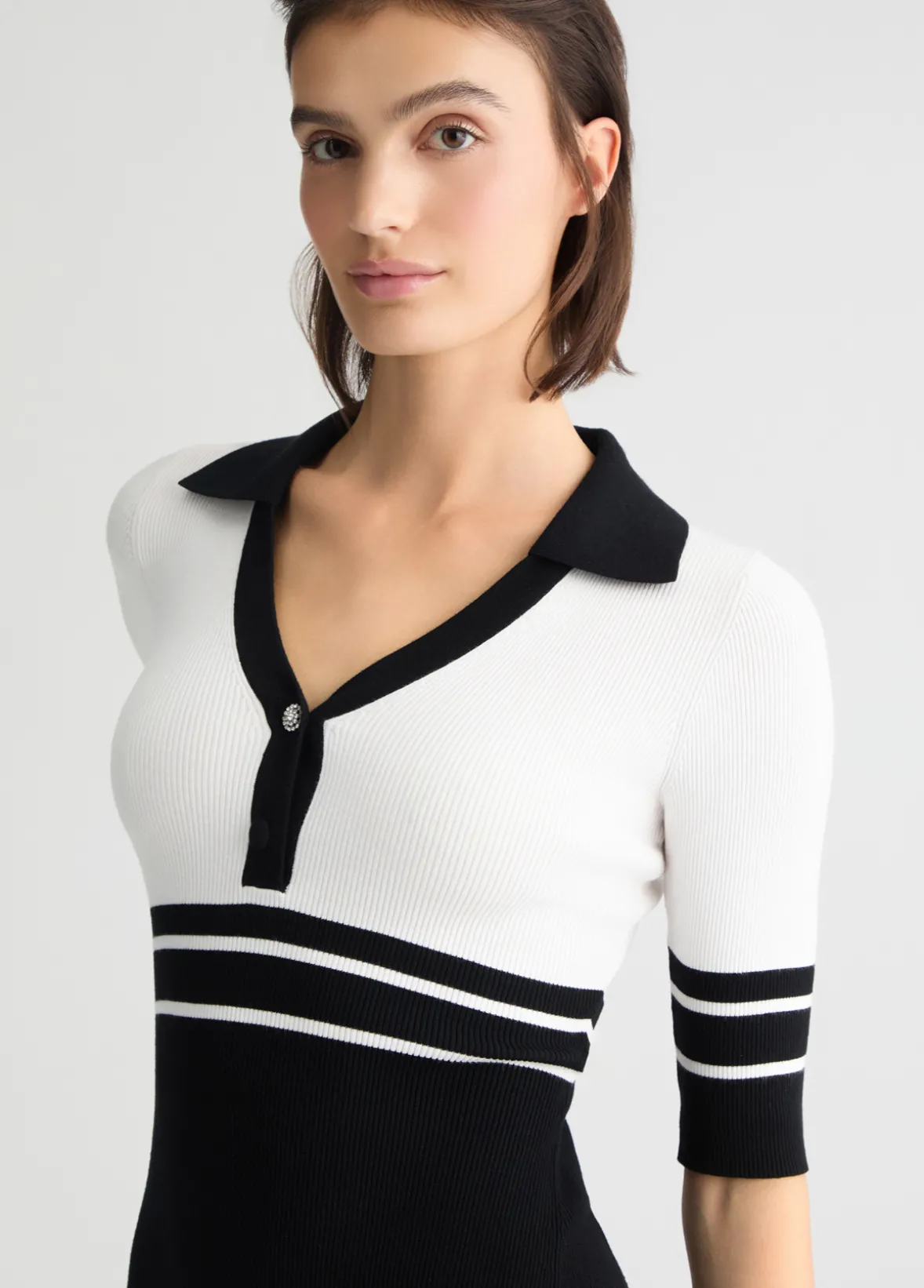 Abito in maglia a righe