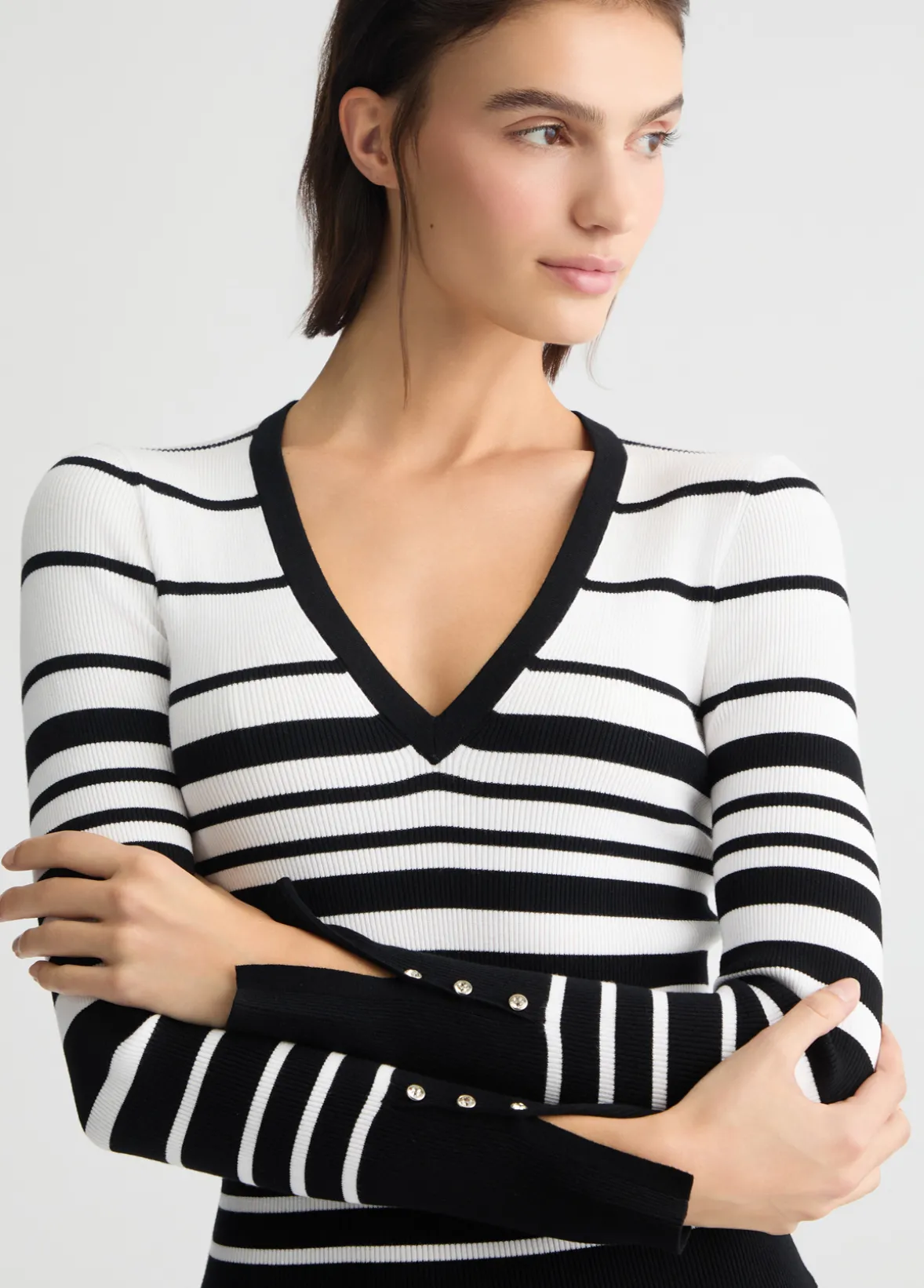 Abito in maglia a righe