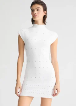 Abito in maglia con borchie