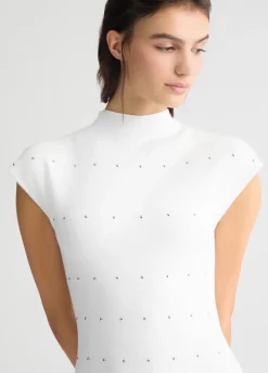 Abito in maglia con borchie