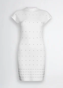 Abito in maglia con borchie