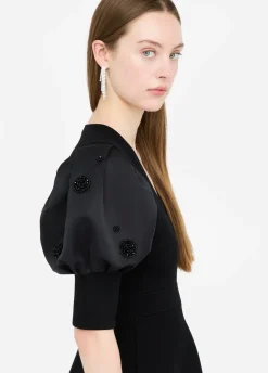 Abito in maglia con maniche balloon