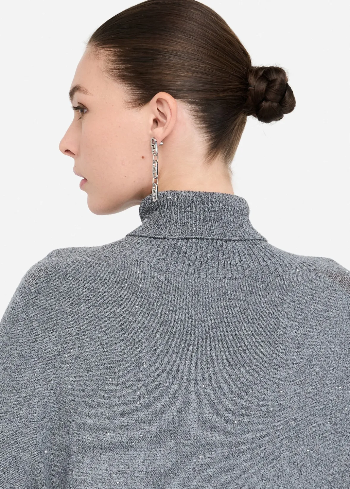 Abito in maglia con micro paillettes
