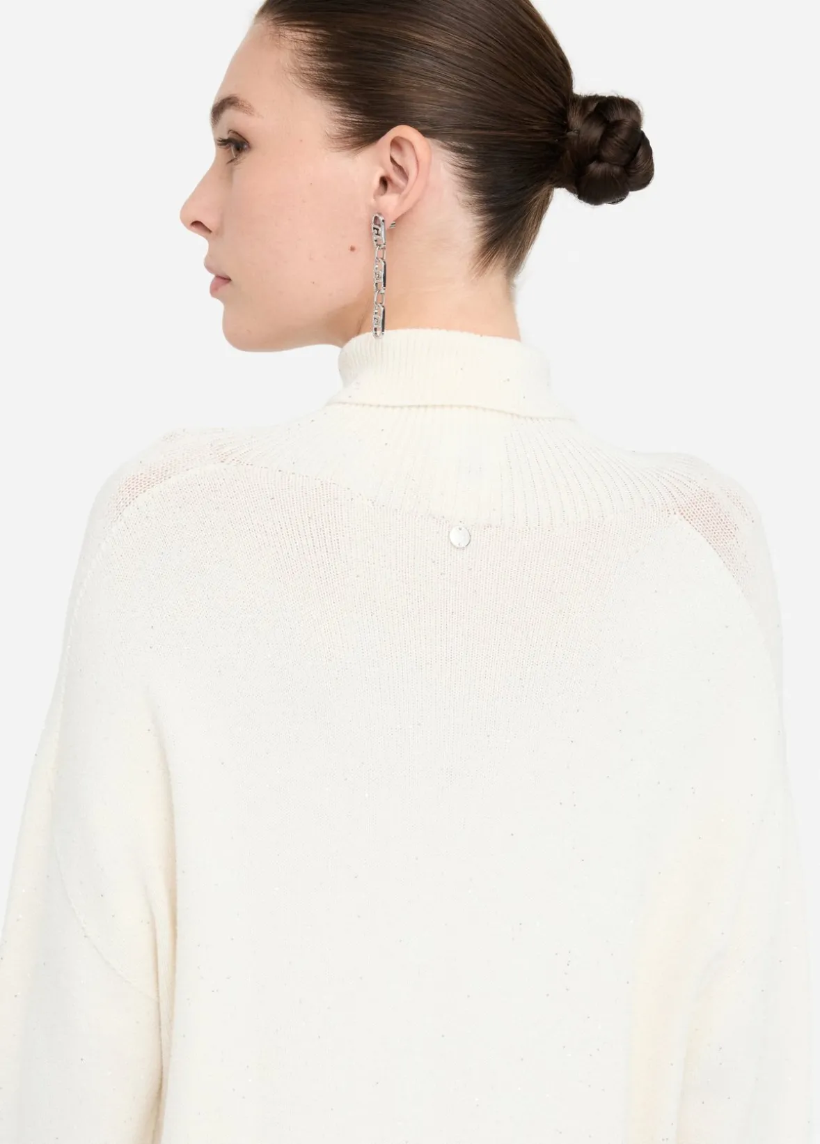 Abito in maglia con micro paillettes