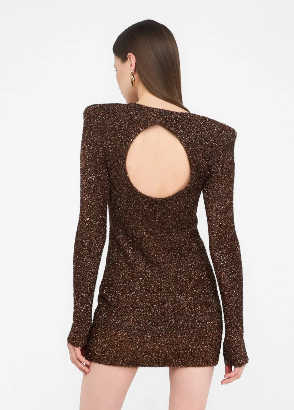 Abito in maglia con spalline imbottite