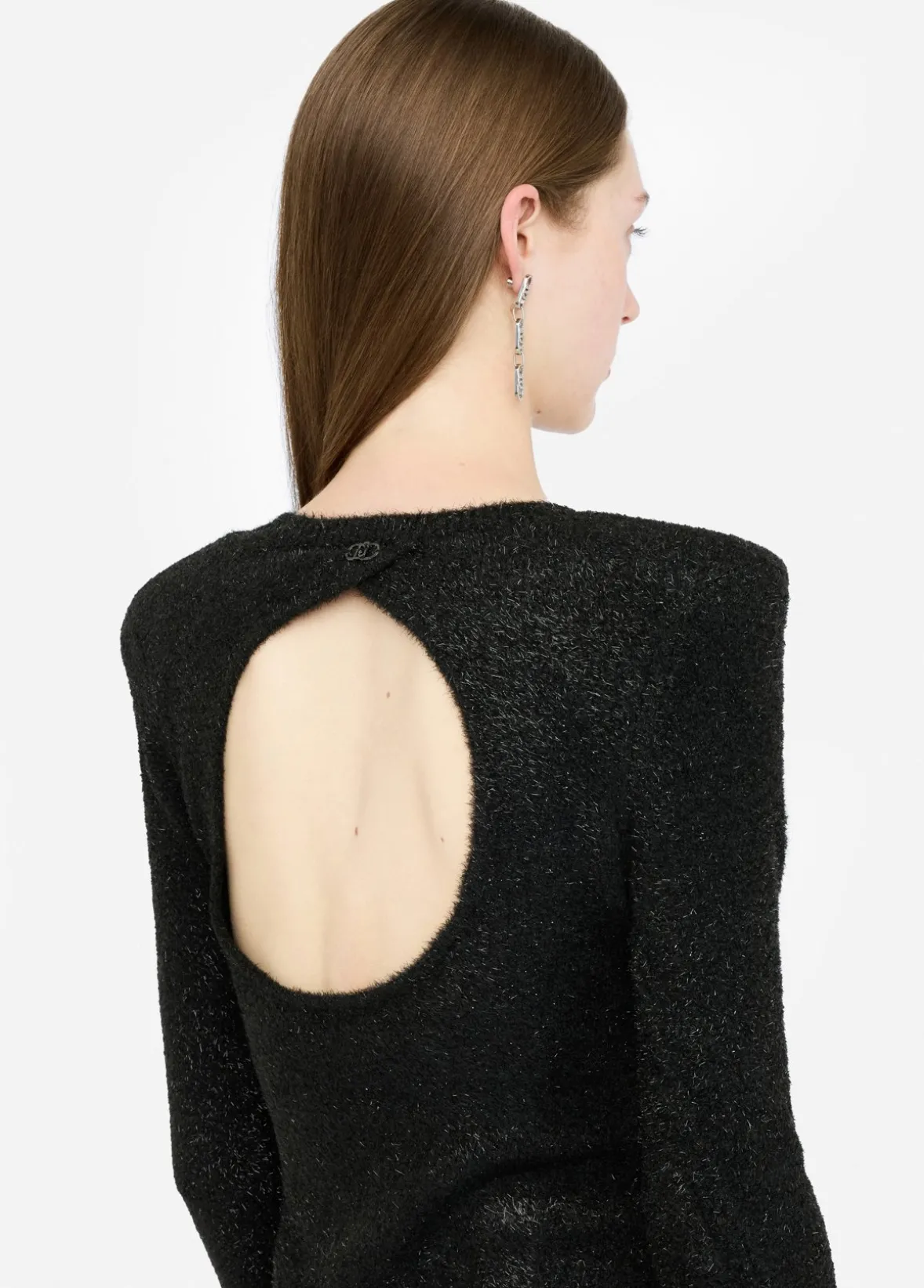 Abito in maglia con spalline imbottite