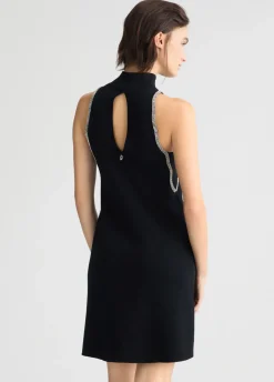 Abito in maglia con strass