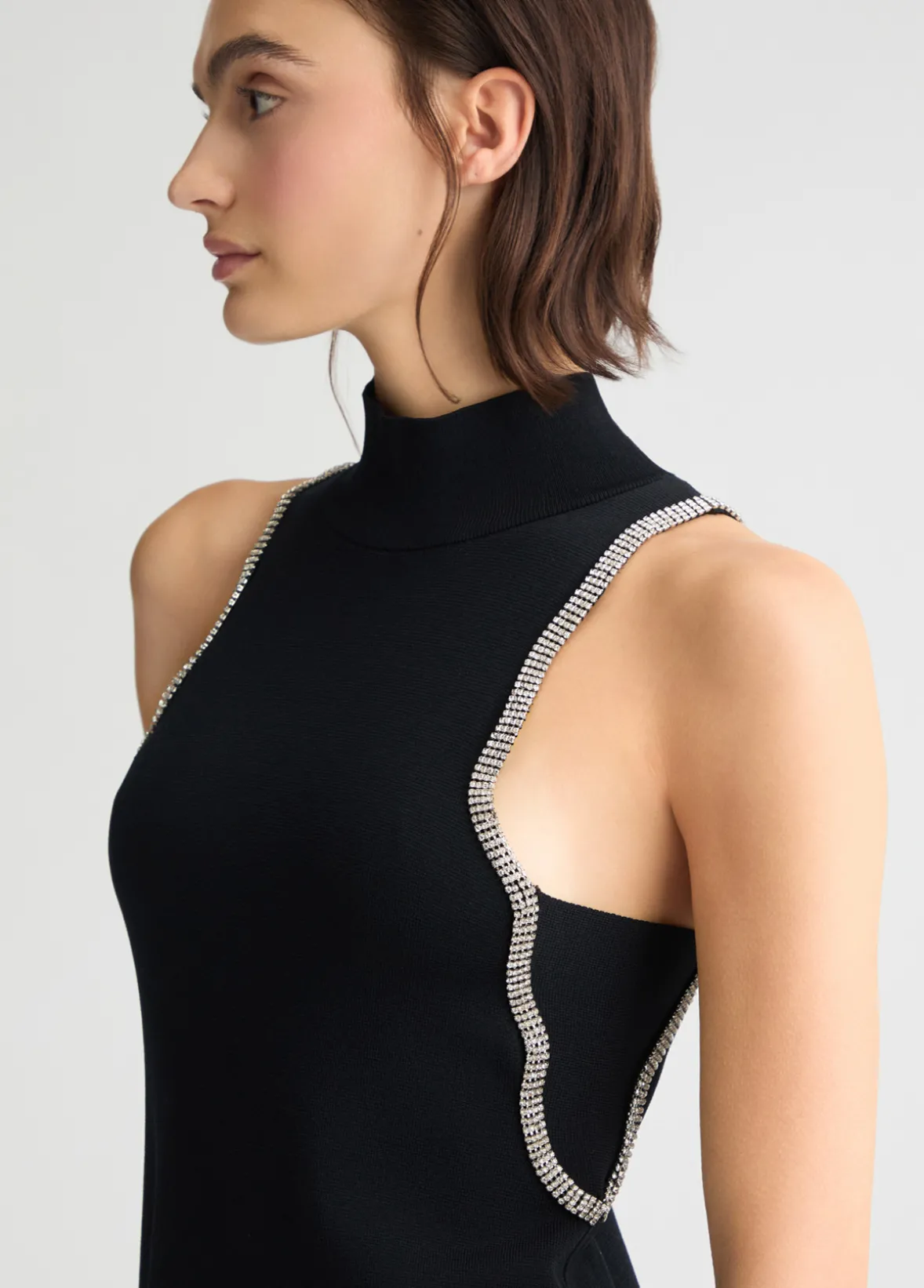 Abito in maglia con strass