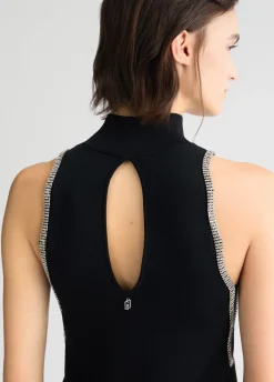 Abito in maglia con strass