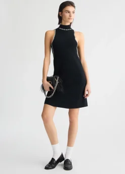 Abito in maglia con strass