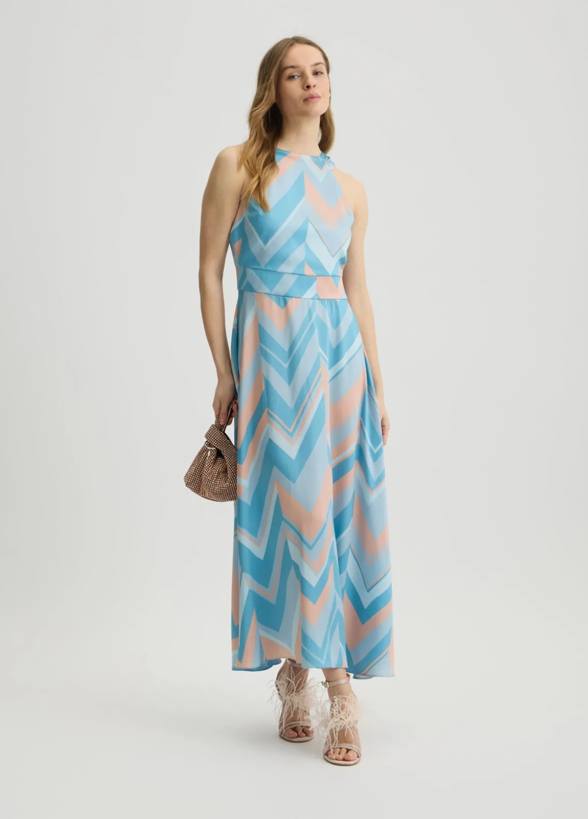 Abito in twill stampato