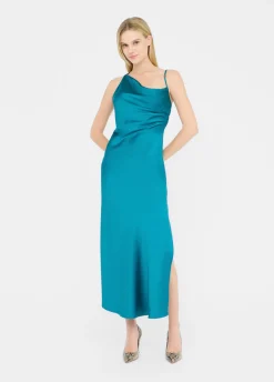 Abito lungo elegante in raso