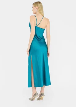 Abito lungo elegante in raso