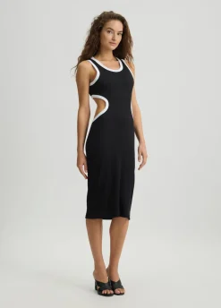 Abito midi con cut-out