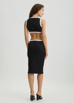 Abito midi con cut-out
