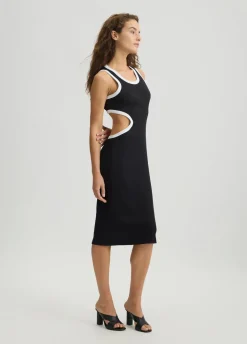 Abito midi con cut-out