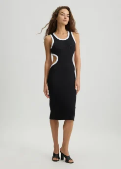 Abito midi con cut-out