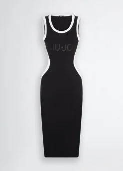 Abito midi con cut-out