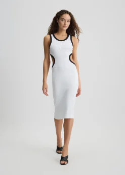 Abito midi con cut-out
