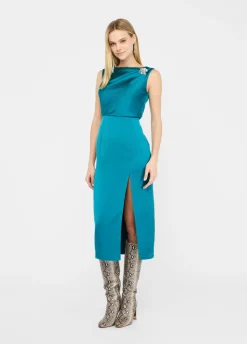 Abito midi elegante in raso