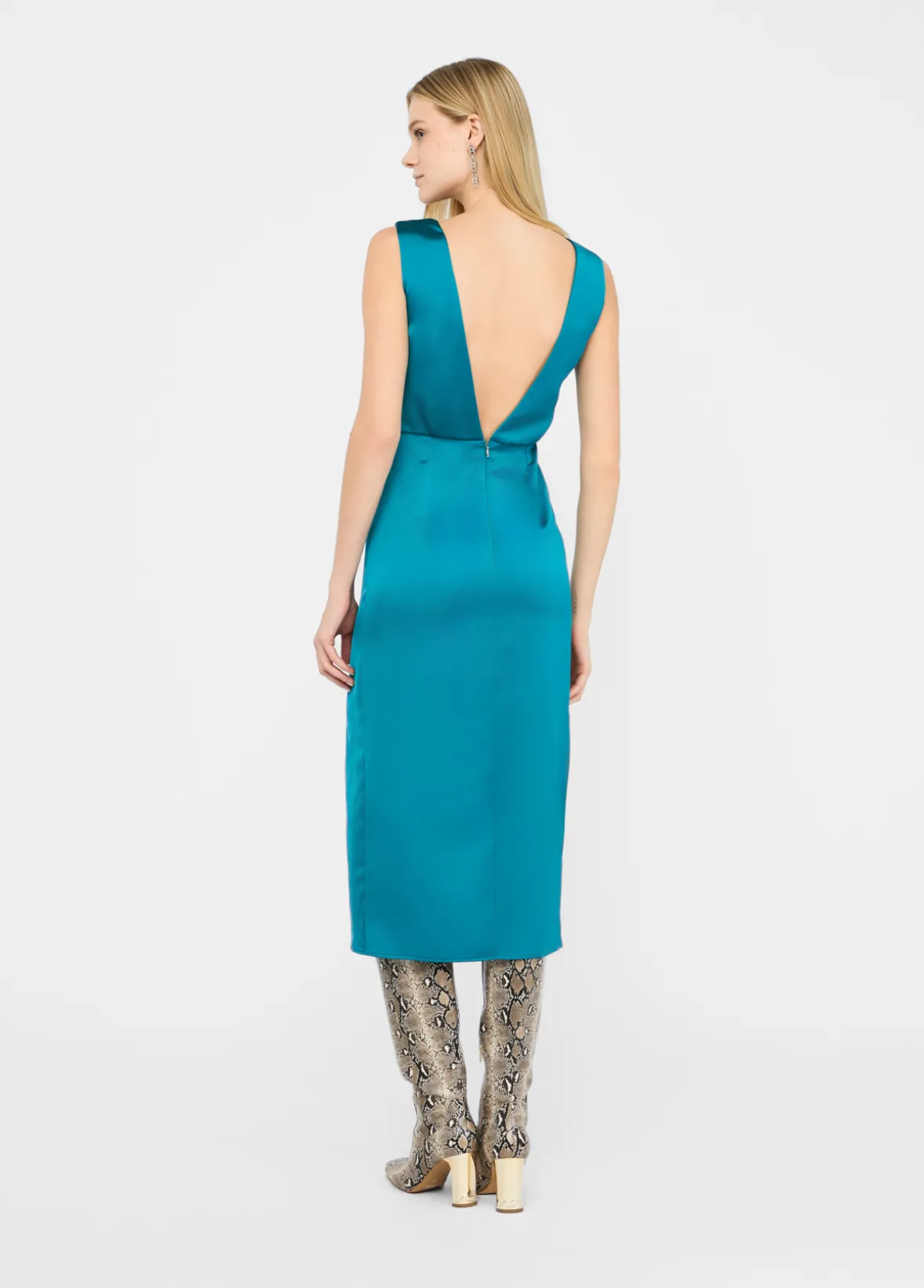 Abito midi elegante in raso