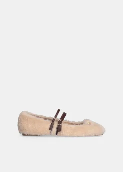 Ballerine effetto shearling