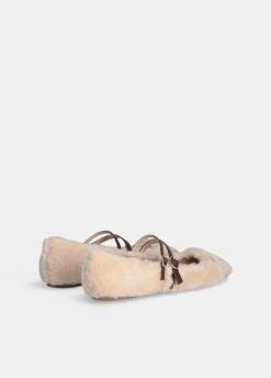 Ballerine effetto shearling
