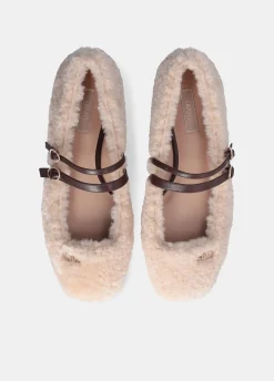 Ballerine effetto shearling