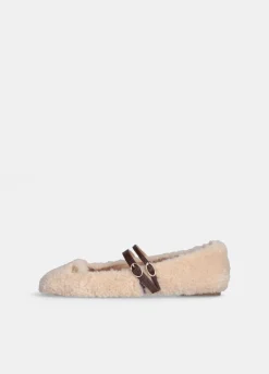 Ballerine effetto shearling
